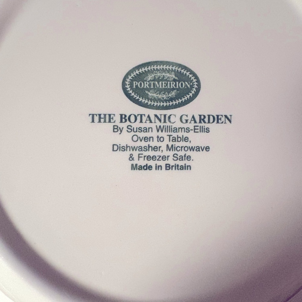 Portmeirion Botanic Garden set/6 large, flat, rimmed salad, soup, pasta bowls❣️ - Picture 8 of 9